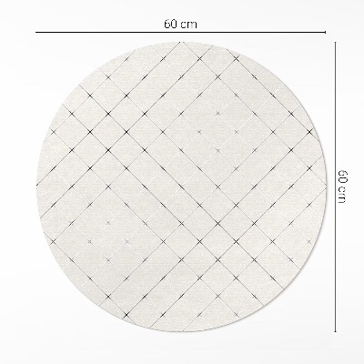 Tapis rond en vinyle Carrés subtils de carreaux clairs