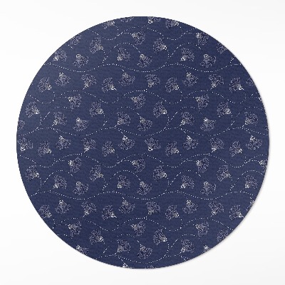 Tapis vinyle Feuilles de ginkgo dans un style bohème vintage