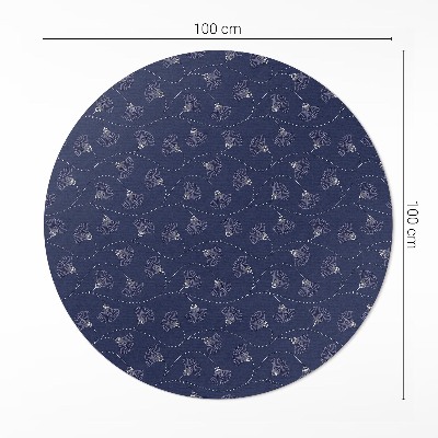 Tapis vinyle Feuilles de ginkgo dans un style bohème vintage