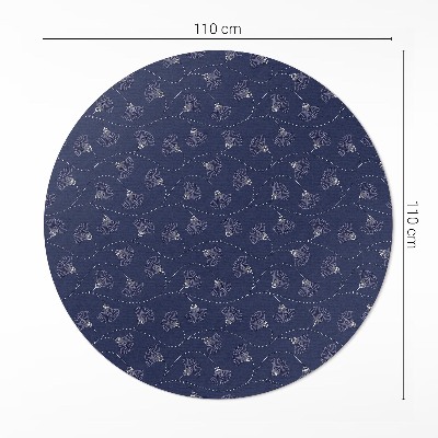 Tapis vinyle Feuilles de ginkgo dans un style bohème vintage