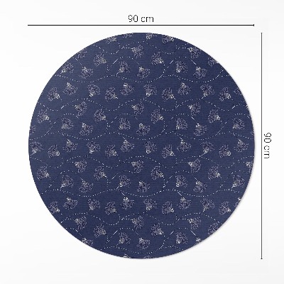 Tapis vinyle Feuilles de ginkgo dans un style bohème vintage