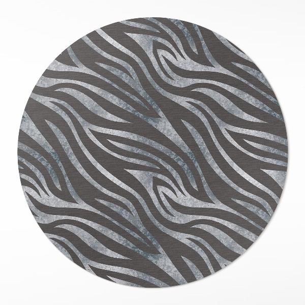 Tapis rond en vinyle Motif zébré à rayures irrégulières