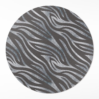 Tapis rond en vinyle Motif zébré à rayures irrégulières