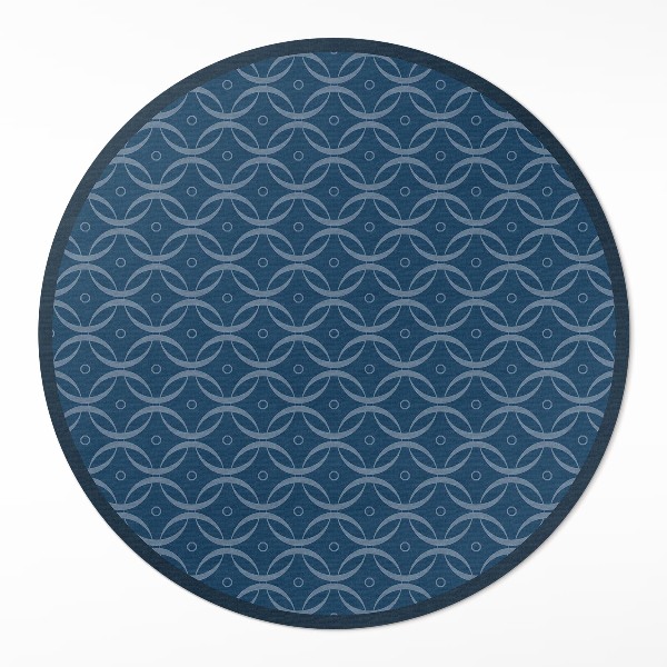 Tapis rond en vinyle Chaîne régulière avec motif décoratif