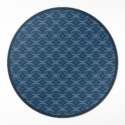 Tapis rond en vinyle Chaîne régulière avec motif décoratif