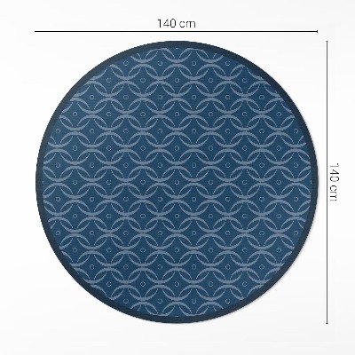 Tapis rond en vinyle Chaîne régulière avec motif décoratif