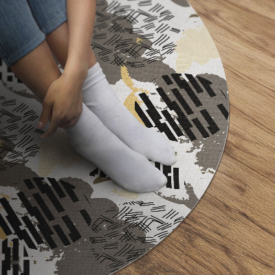 Tapis rond en vinyle Composition abstraite de taches et de formes