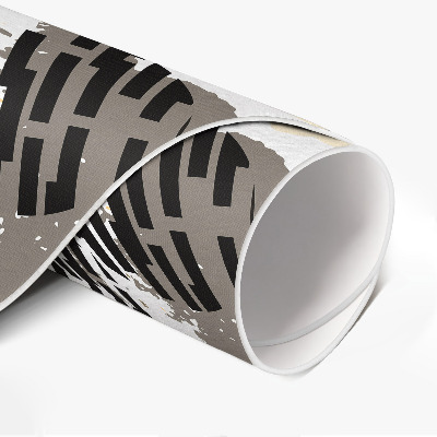 Tapis rond en vinyle Composition abstraite de taches et de formes