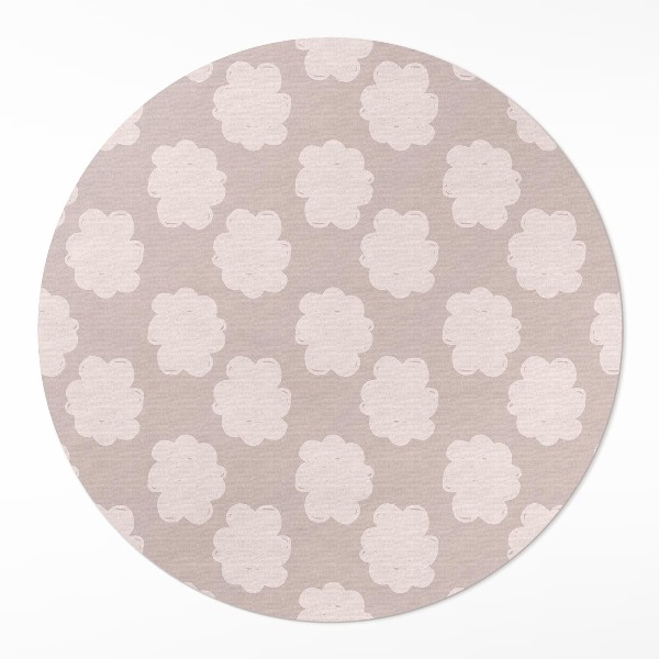 Tapis rond en vinyle Nuages peints aux couleurs pastel