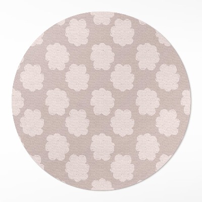 Tapis rond en vinyle Nuages peints aux couleurs pastel