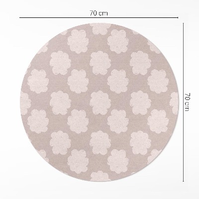 Tapis rond en vinyle Nuages peints aux couleurs pastel