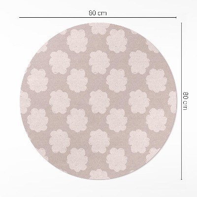 Tapis rond en vinyle Nuages peints aux couleurs pastel