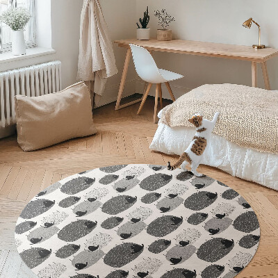 Tapis rond en vinyle Mouton peint à motif régulier