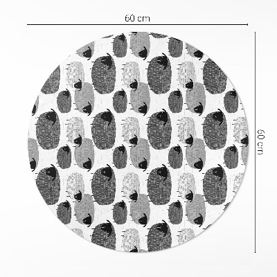 Tapis rond en vinyle Mouton peint à motif régulier