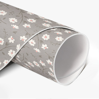 Tapis vinyle Motif bohème délicat de prairie de fleurs sauvages