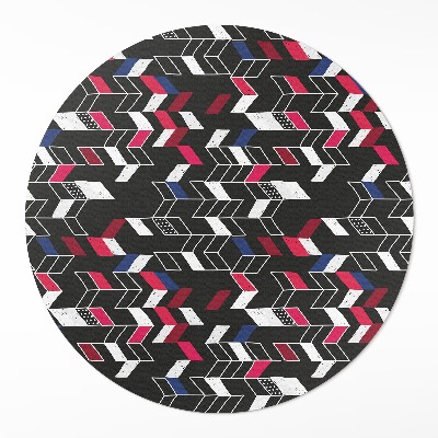 Tapis rond en vinyle Design moderne, motif géométrique à la mode