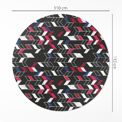 Tapis rond en vinyle Design moderne, motif géométrique à la mode