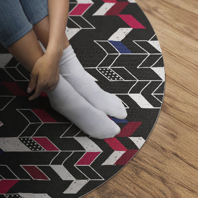 Tapis rond en vinyle Design moderne, motif géométrique à la mode