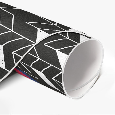 Tapis rond en vinyle Design moderne, motif géométrique à la mode