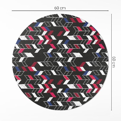 Tapis rond en vinyle Design moderne, motif géométrique à la mode