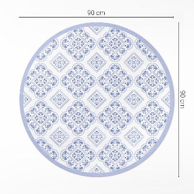 Tapis rond en vinyle Carreaux décoratifs méditerranéens