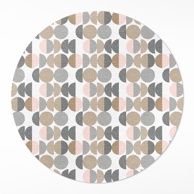 Tapis vinyle Motif rétro géométrique de cercles et de croissants