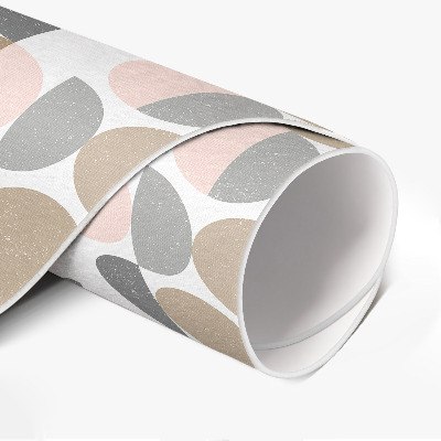 Tapis vinyle Motif rétro géométrique de cercles et de croissants