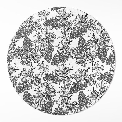Tapis rond en vinyle Croquis de vigne vintage