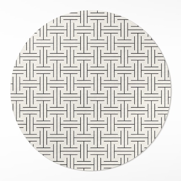 Tapis vinyle Labyrinthe minimaliste aux lignes régulières