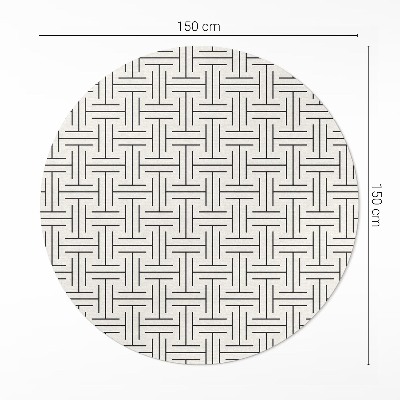 Tapis vinyle Labyrinthe minimaliste aux lignes régulières