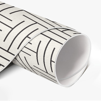 Tapis vinyle Labyrinthe minimaliste aux lignes régulières