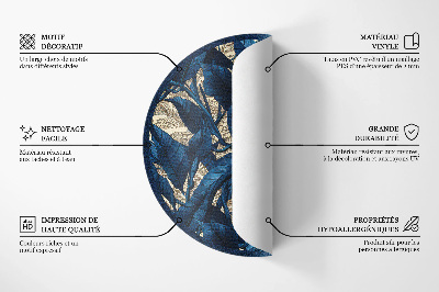 Tapis rond en vinyle Petite mosaïque d'hexagones 3D