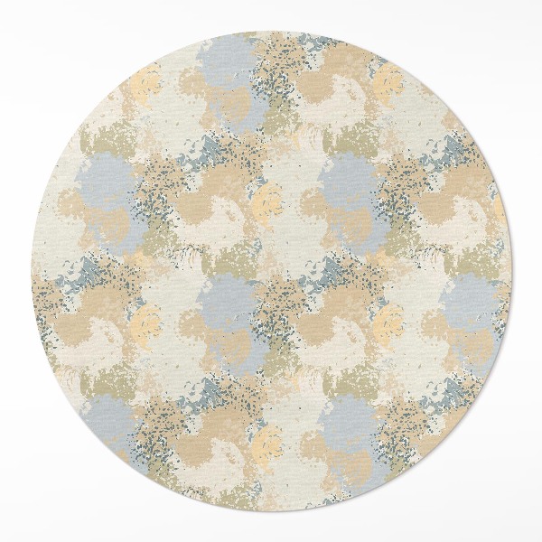 Tapis rond en vinyle Taches peintes abstraites et délicates