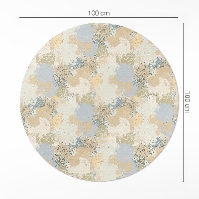 Tapis rond en vinyle Taches peintes abstraites et délicates