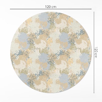 Tapis rond en vinyle Taches peintes abstraites et délicates