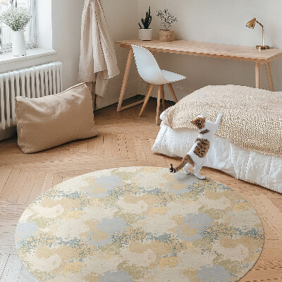 Tapis rond en vinyle Taches peintes abstraites et délicates