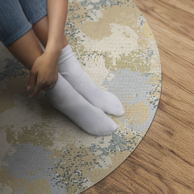 Tapis rond en vinyle Taches peintes abstraites et délicates
