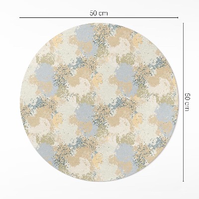 Tapis rond en vinyle Taches peintes abstraites et délicates