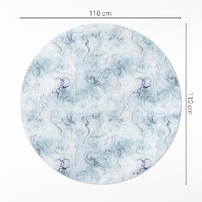 Tapis rond en vinyle Encre renversée, abstraction élégante