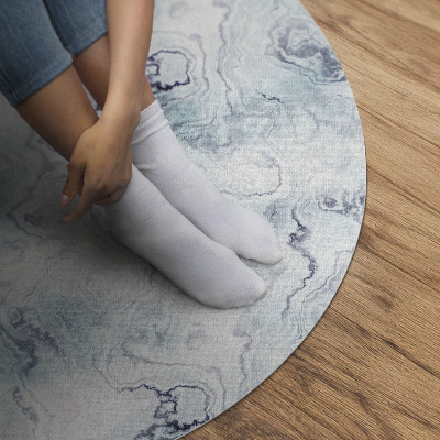 Tapis rond en vinyle Encre renversée, abstraction élégante