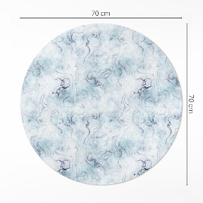 Tapis rond en vinyle Encre renversée, abstraction élégante