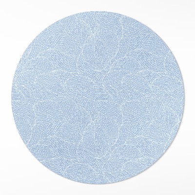 Tapis rond en vinyle Motif de feuilles minimaliste à la mode