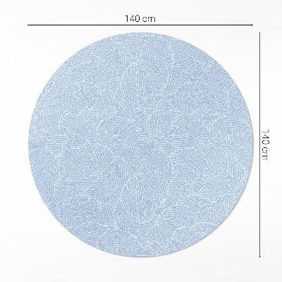 Tapis rond en vinyle Motif de feuilles minimaliste à la mode