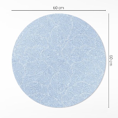 Tapis rond en vinyle Motif de feuilles minimaliste à la mode