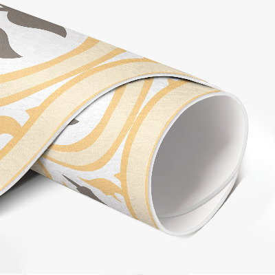 Tapis rond en vinyle Carreaux portugais de style estival