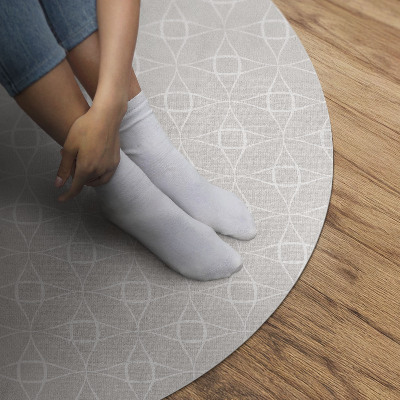 Tapis rond en vinyle Décoration minimaliste à motifs linéaires