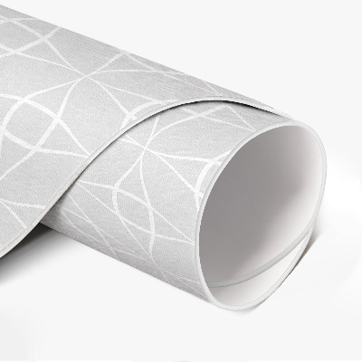 Tapis rond en vinyle Décoration minimaliste à motifs linéaires