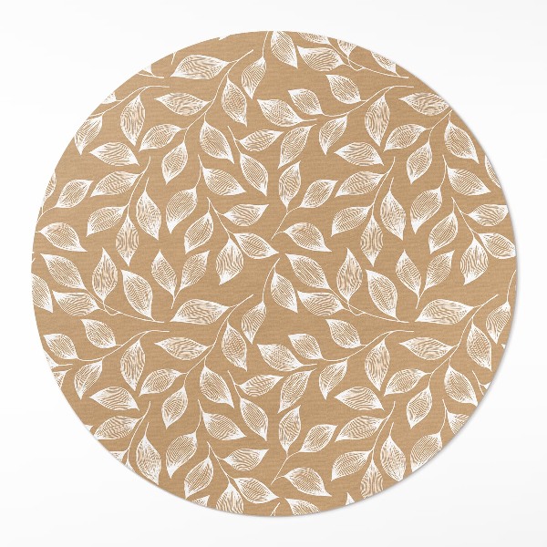 Tapis vinyle Brindilles linéaires bohèmes avec feuilles