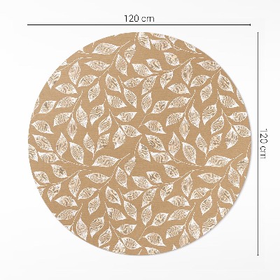 Tapis vinyle Brindilles linéaires bohèmes avec feuilles