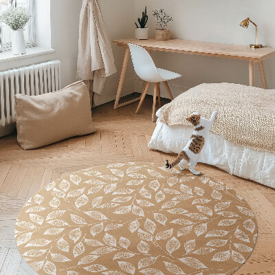 Tapis vinyle Brindilles linéaires bohèmes avec feuilles